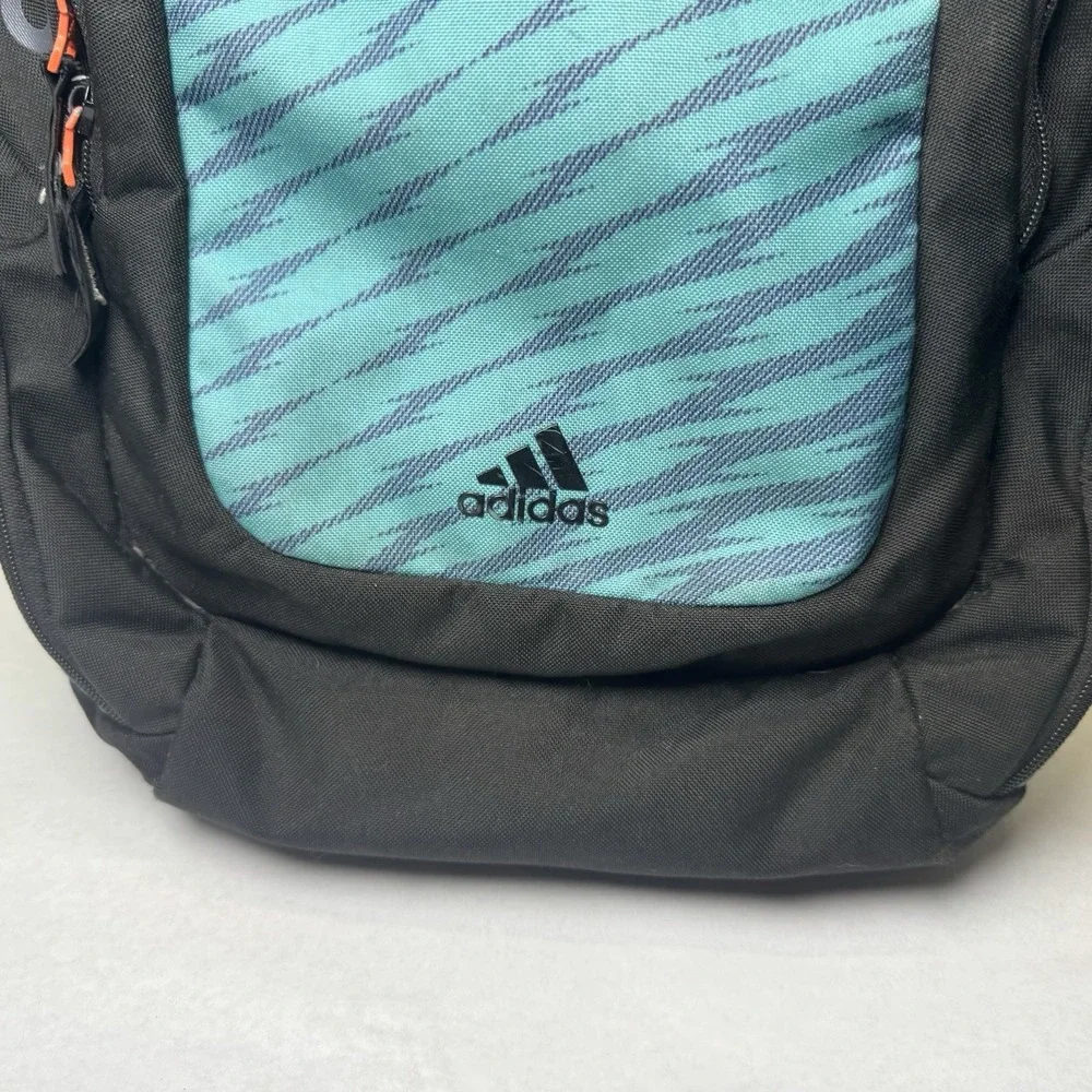 Adidas Backpack UltraRide Unisex Teal Blue Black Stripes 17